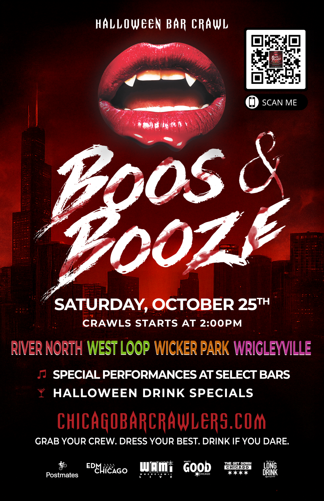 The Boos & Booze Chicago Halloween Bar Crawl | Wrigley